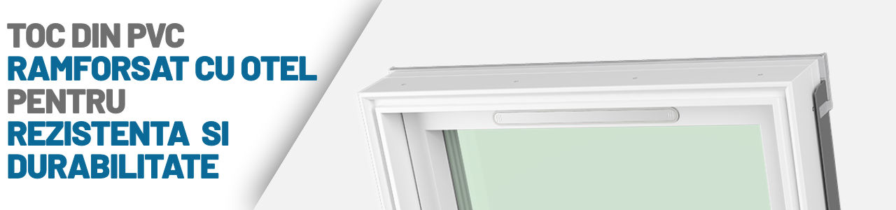 Fereastra mansarda DEPOSKY ENERGY PVC - Toc din PVC ramforsat cu otel pentru rezistenta fereastra mansarda
